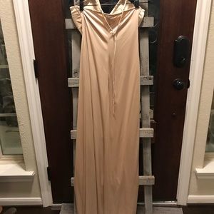 Gold halter dress